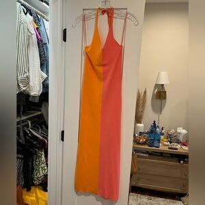 Zara Dress in Orange and Pink